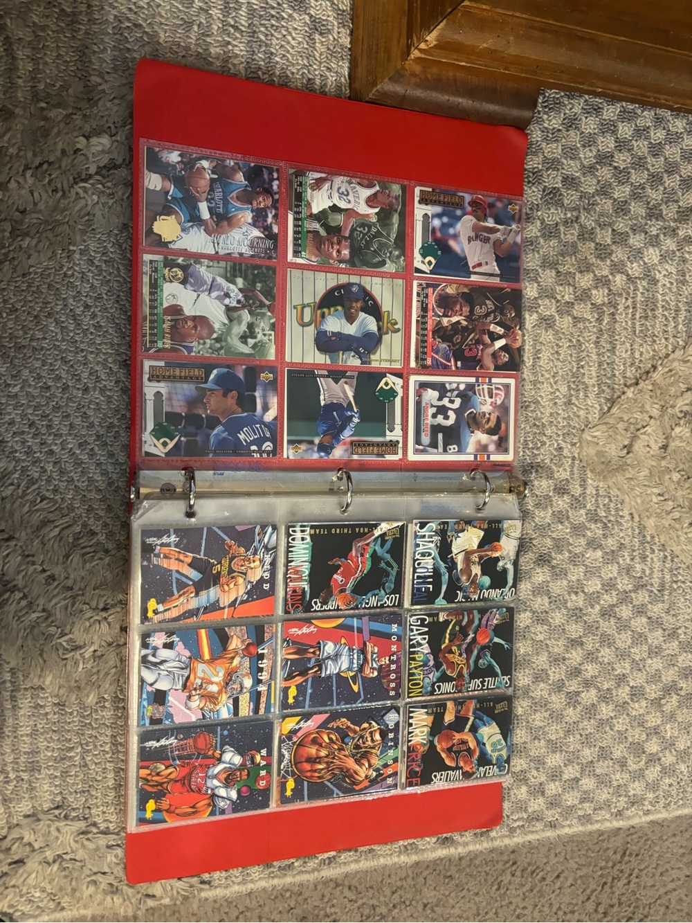 Red Trading Card Binder Album for Collectors